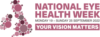 National Eye Health Week logo, 19 - 25 September 2022, Your Vision Matters