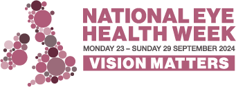 National Eye Health Week logo, 23 - 29 September 2024, Your Vision Matters